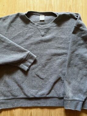 Distressed heathered grey Victoria secret Pink Sweatshirt size XL